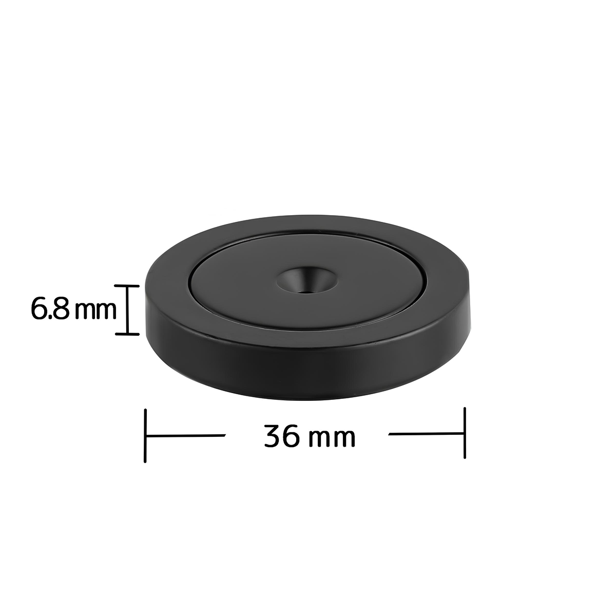 Epoxy Coated 1.42 inch / 36 mm Flat Base Neodymium Magnet Mounting Cup 35 lbs Screw Included